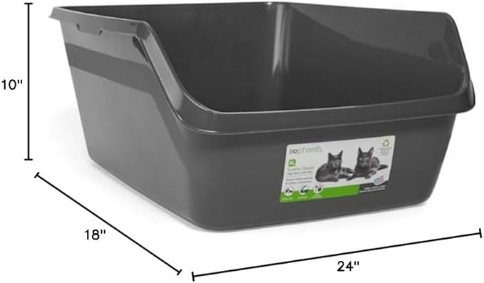 So Phresh by Petco Scatter Shield High-Back Litter Box Charcoal X-Large 24" L X - Image 5