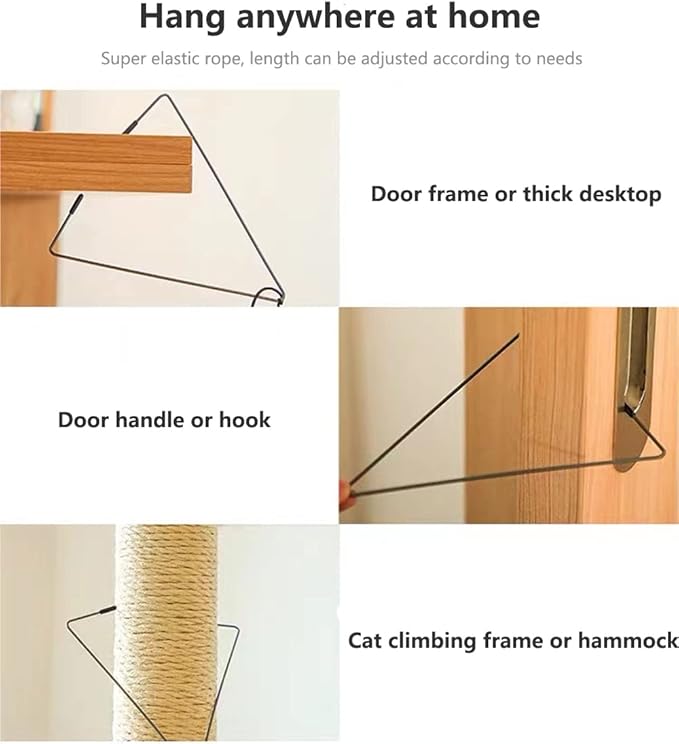 Kalimdor Interactive Cat Feather Toys, Retractable Teaser Toy ,Hanging - Image 7