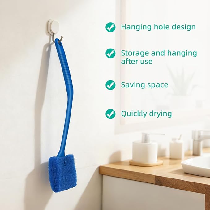 DaToo 2 PCS Fish Tank Cleaning Tools Double Sided Sponge Brush Cleaner Long - Image 7