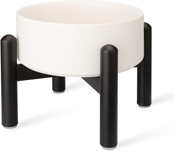 Raised Ceramic Dog Bowl, 6.1'' Modern Feeding Bowl - Image 10