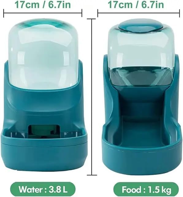 Dog & Cat Feeder + Waterer Set, Automatic Pet Feeder 2 in 1 Cat & Dog Food - Image 9