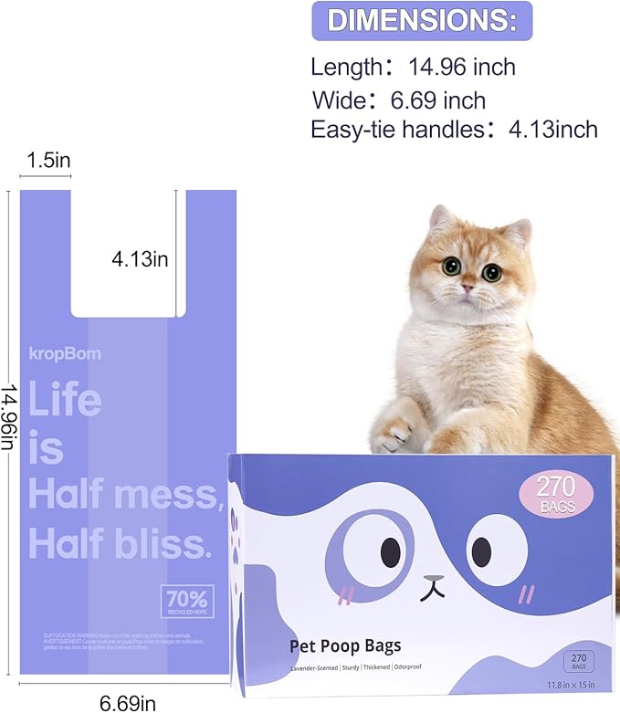 270 Count Cat Litter Bags Lavender Scented - Image 6