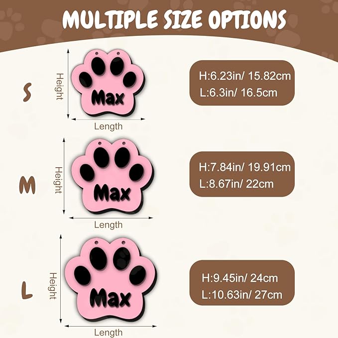 Personalized Dog Room Decor Custom Dog Crate Accessories Name Plate Doghouse - Image 7