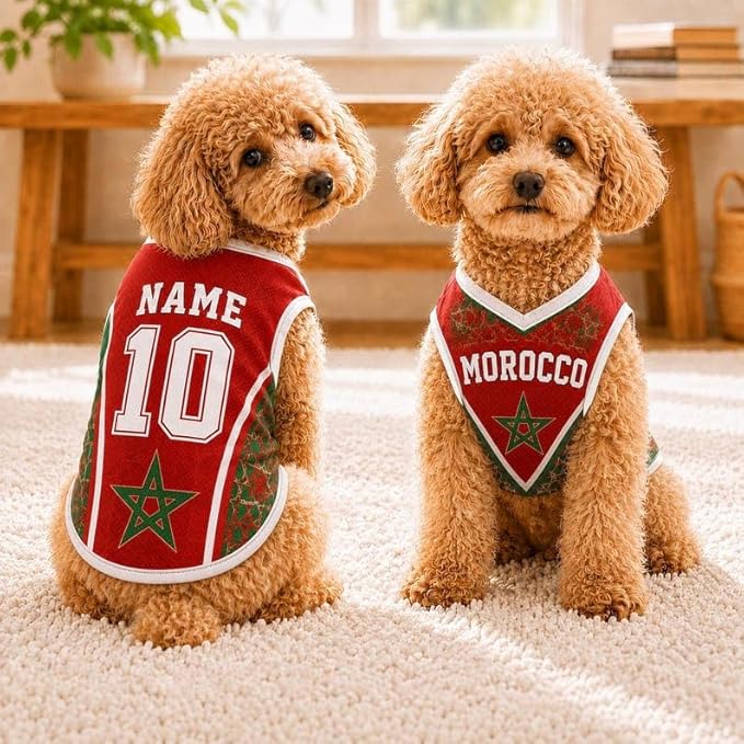 V-DECORPARKS Personalized Pet Soccer Jersey Custom Name Number Dog Cat Football - Image 6
