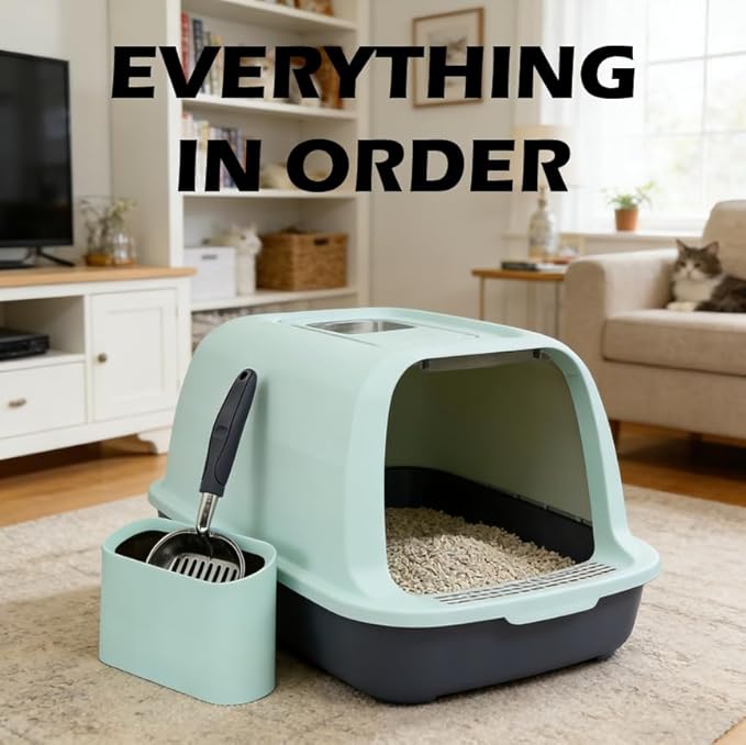 Aluminum Cat Litter Scoop in Holder, Non-Stick Cat Poop Scooper - Image 7