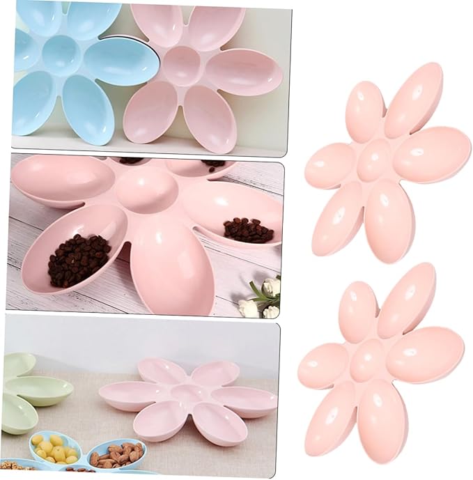 ERINGOGO PET Feeding Bowl for Cats and Dogs Flower Petal Shaped Pink 6-in-1 - Image 9
