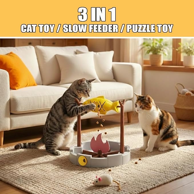 PetPals Cat Slow Feeder, Treat Dispenser - Image 7