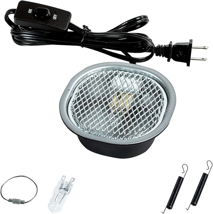 G9 Reptile Heat Lamp Combo Kit- 50W UVA Basking Bulb & Low Profile Tank Hood - Image 7