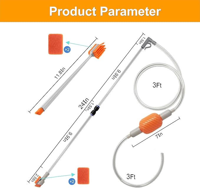 Carefree Fish Aquarium Siphon Vacuum Water Changer Kit - Image 7