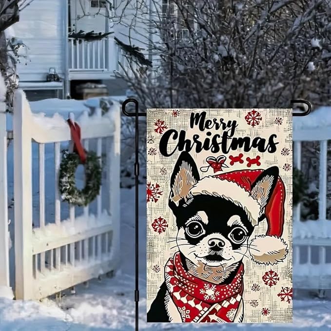 BlissYard Merry Christmas Dog Garden Flag 12x18 Inch Double Sided Holiday Dog - Image 5