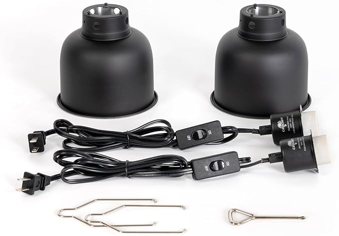 2 Pack Reptile Light Fixture, 5.5in Deep Dome Reptile Lamp Fixture, Optical - Image 7
