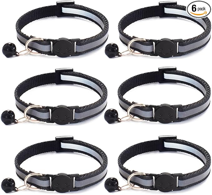 6 Pack Reflective Cat Collar by Jigichu