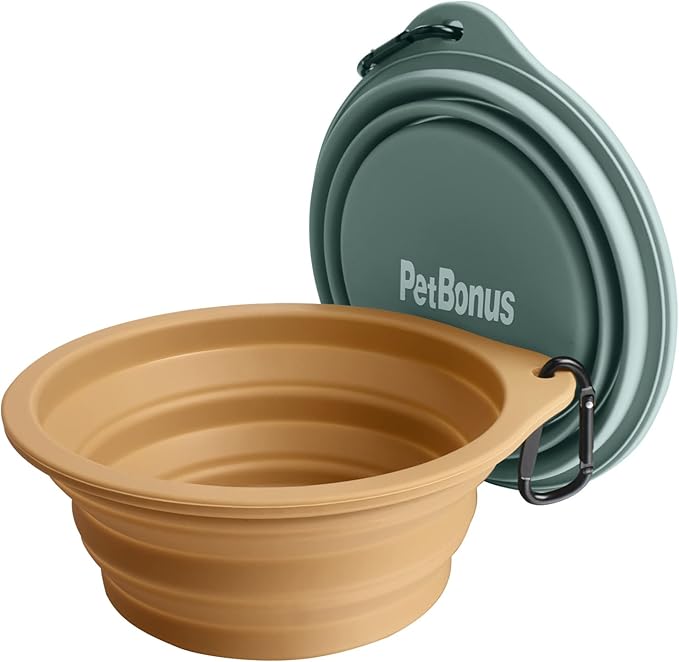 PetBonus 2-Pack Silicone Collapsible Dog Bowls, BPA Free Dishwasher Safe - Image 7