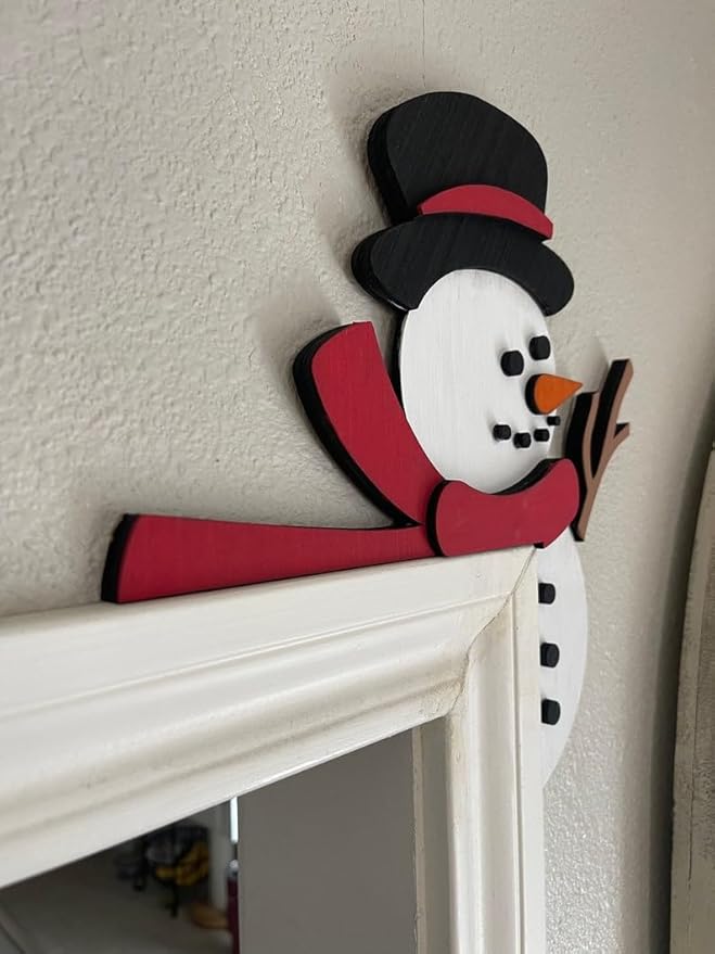 2024 Christmas Door Topper Holiday Home Decor Funny Snowman Santa Claus Top - Image 6