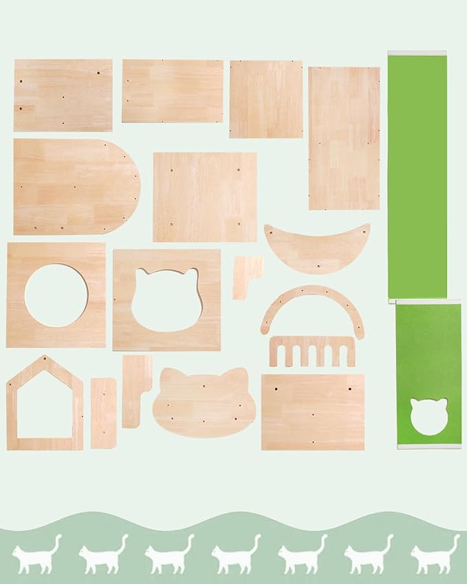 Cat Wall Shelves, 16 in 1 Cat Wall Furniture - Image 9