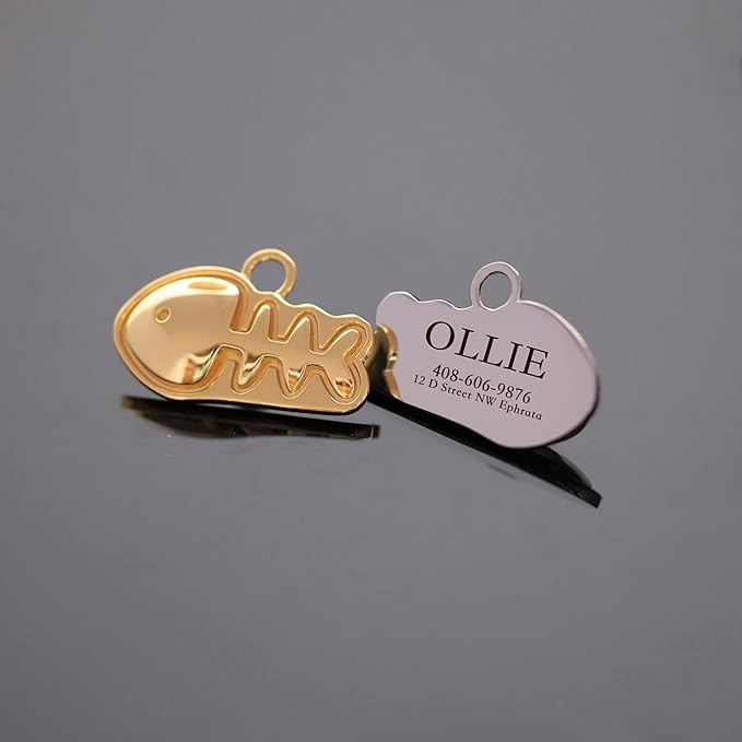 Dogs ID Tags Personalized Double Sided Deep Engraved Cat & Dog Collar Charm - Image 7