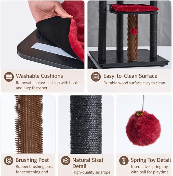 FourFurPets Heavy Duty Cat Tree, 67.7" Cat Tree - Image 8