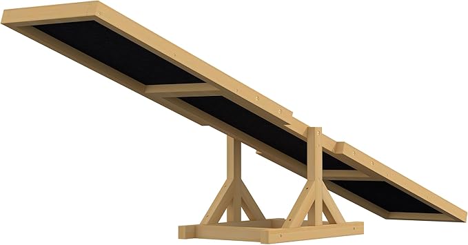 PawHut Wooden Dog Agility Seesaw - Image 9
