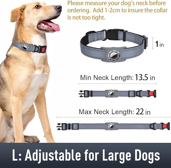 AirTag Dog Collar with AirTag Holder Compatible - Image 6