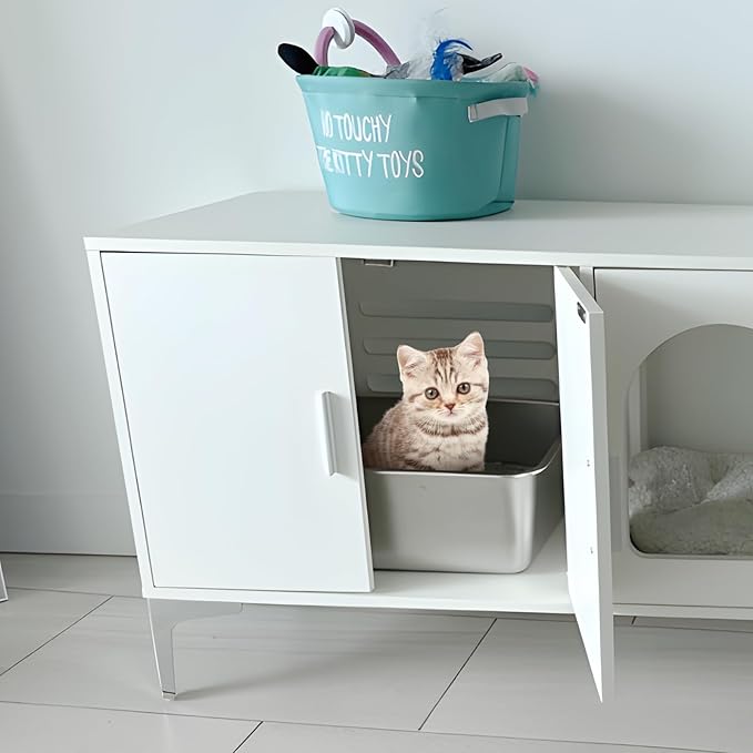 Stainless Steel Litter Box, Non Stick Litterbox No Smell - Image 6