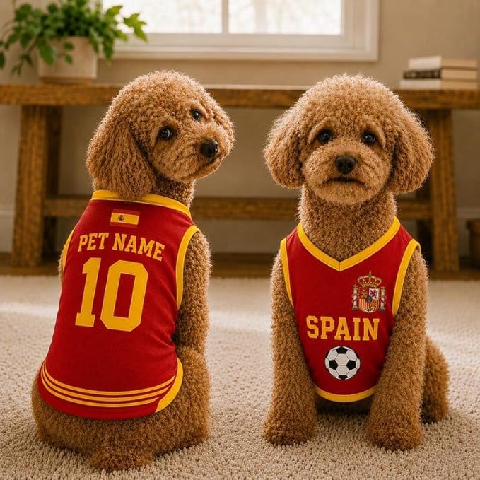 V-DECORPARKS Personalized Pet Soccer Jersey Custom Name Number Dog Cat Football - Image 5