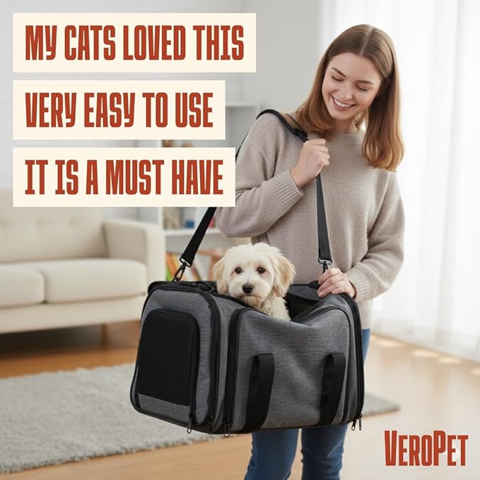 Soft Sided Pet Carrier for Small Dogs & Cats – Airline Approved Underseat - Image 7