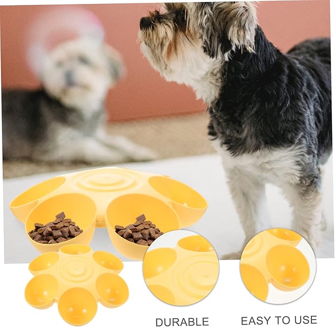 Multiple Cat Feeder Pet Feeding Bowl 14.17In Durable Plastic Dog Treats - Image 9