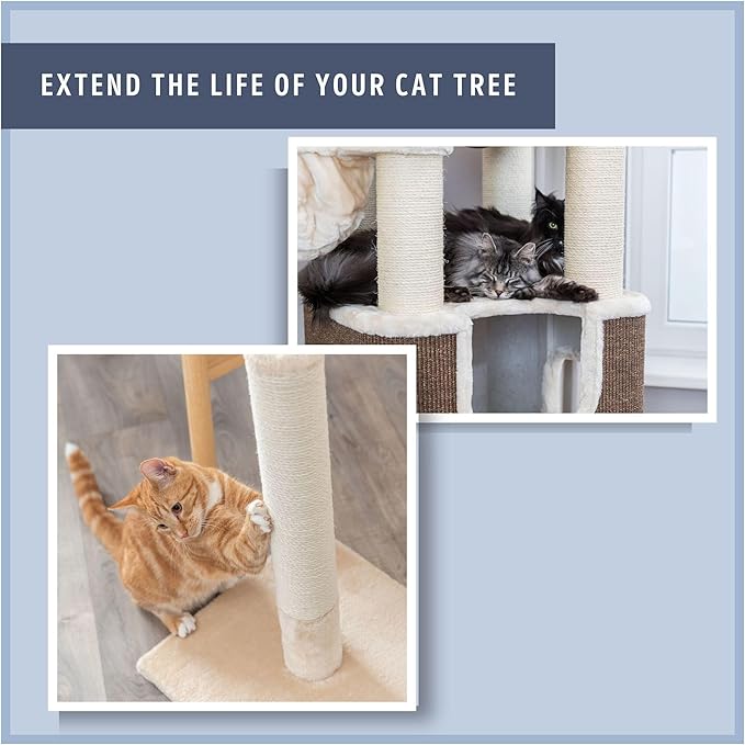 Trixie Replacement Sisal Post for Scratching Posts, Cat Trees and Cat Towers - Image 6