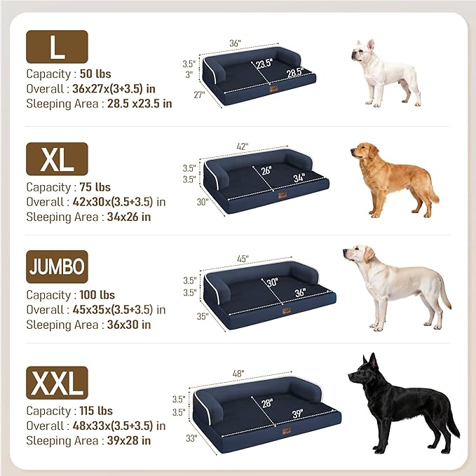Comfort Expression Memory Foam Large Dog Bed Orthopedic -Washable Dog Beds - Image 7