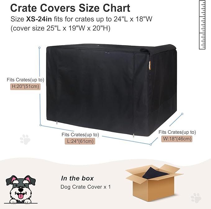 HiCaptain Breathable Dog Crate Cover 24 Inch, Durable Heavy Duty Kennel Cover - Image 6