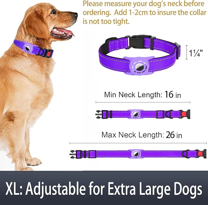 AirTag Dog Collar with AirTag Holder Compatible - Image 6