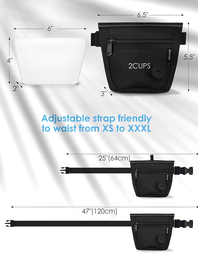 Gobeigo【Silicone Insert Bag Version】Dog Treat Pouch and Training Clicker - Image 6