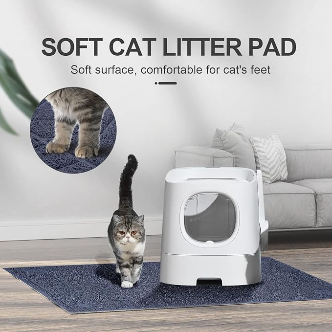 Cat Litter Mat, Litter Trapping Mat Soft on Kitty Paws, Waterproof, Easy Clean - Image 7