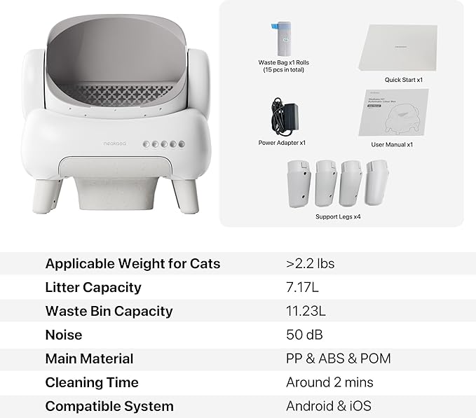 Neakasa M1 Plus Lite Open-Top Self Cleaning Cat Litter Box, Automatic Cat - Image 8