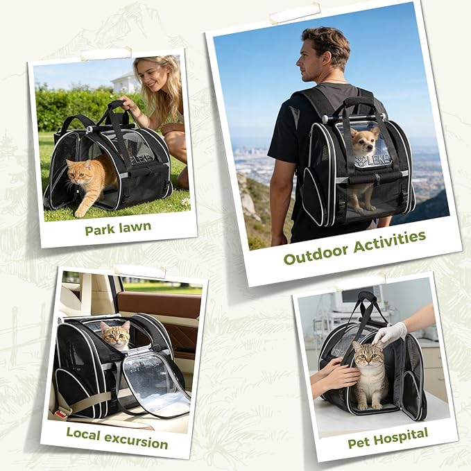 Lekereise Widened Pet Backpack Travel, Wide Pet Carrier Backpack - Image 7