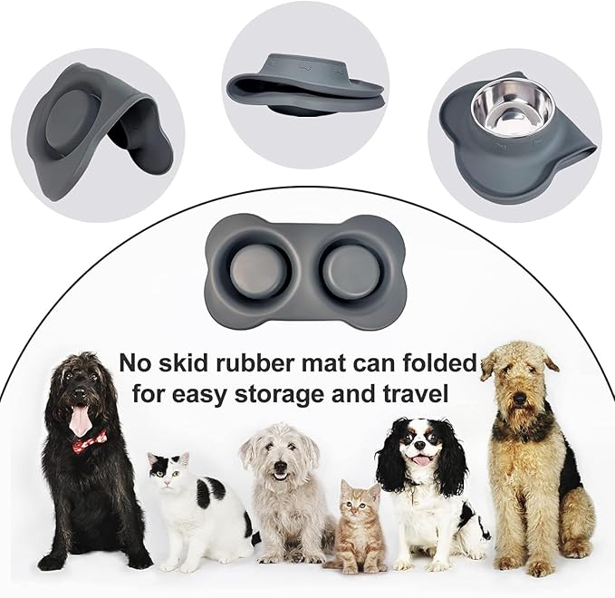 AsFrost Dog Food Bowls Stainless Steel Dog Food & Water Bowl Set - Image 7