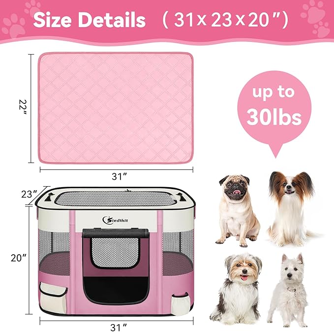 Dog Playpen, Cat Pet Puppy Pen, Portable Playpens - Image 7