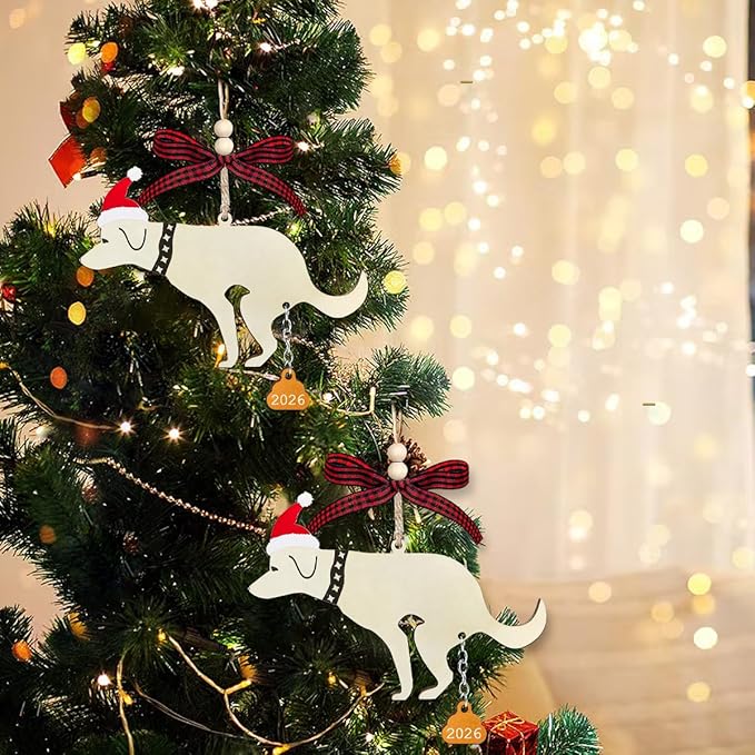 Funny Christmas Ornaments 2026, Wooden Dog Ornament - Image 7