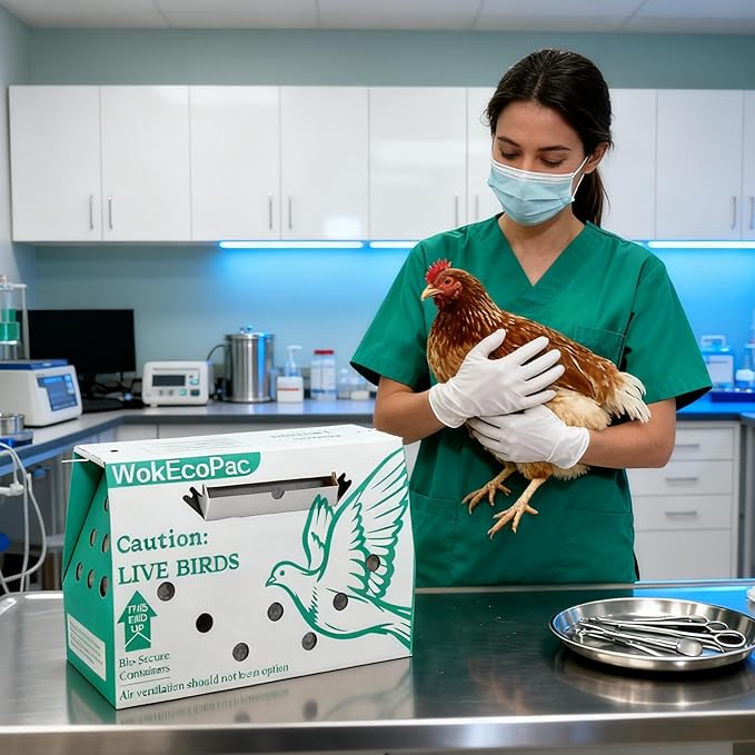 12 Pack Single Live Bird Shipping Boxes, Live Chicken Shipping Boxes, Poultry - Image 9