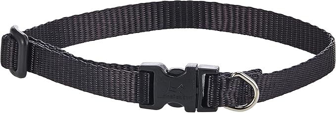 LupinePet Basics 1/2" Black 10-16" Adjustable Collar - Image 2