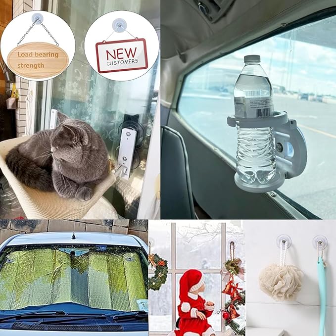 4 Pack Adhesive Cat Window Perch Suction Cups, Large Replacement Sucker Pad - Image 4