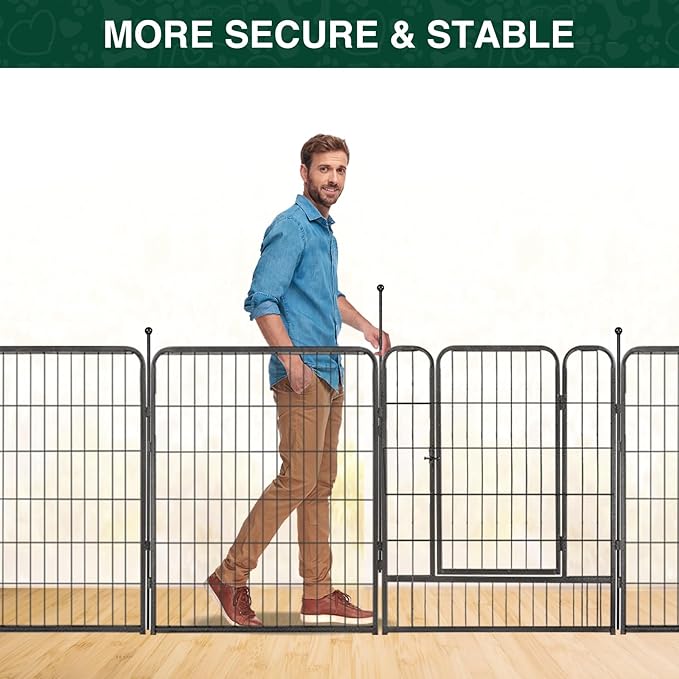 VISCOO Dog Playpen Outdoor, 16 Panels 40" High Metal Dog Fence - Image 7