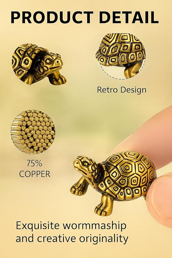 4 Pcs Copper Bird Bath Disk Accessories Decorations, Mini Turtle Birdbath - Image 6