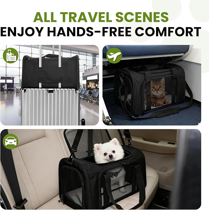 Expandable Cat Carrier Airline Approved Soft-Sided Pet Travel Carrier - Image 8