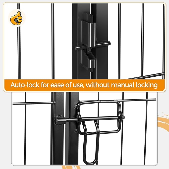 Yaheetech Dog Playpen Outdoor, 32 inch 32 Panels Dog Pen Indoor Heavy Duty - Image 8