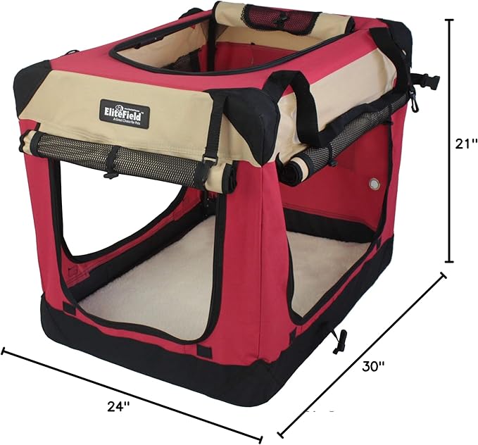 EliteField 4-Door Folding Soft Dog Crate - Image 9