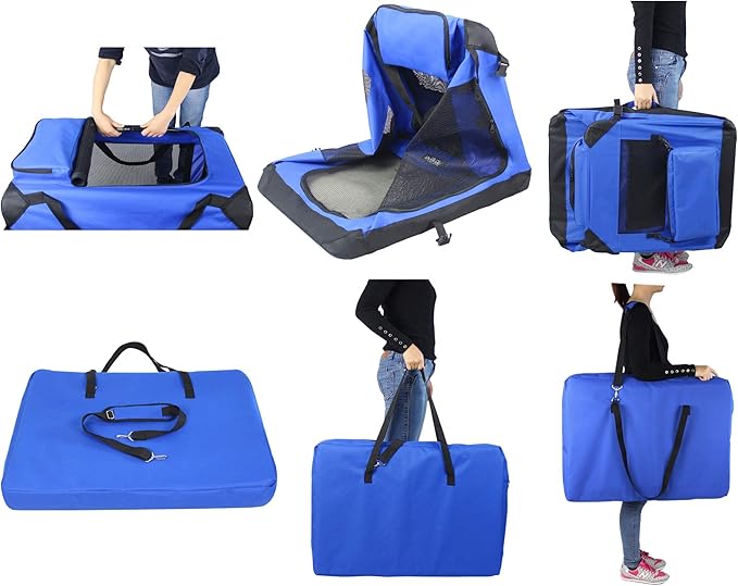 EliteField 3-Door Folding Soft Dog Crate - Image 4