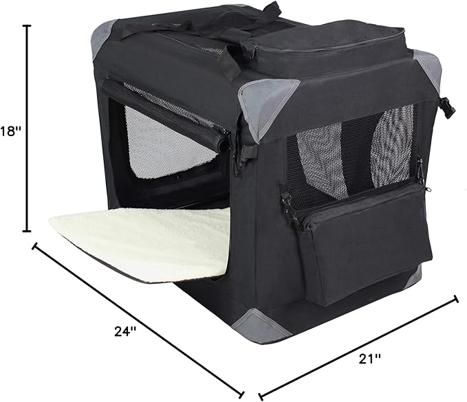 EliteField 3-Door Folding Soft Dog Crate - Image 5