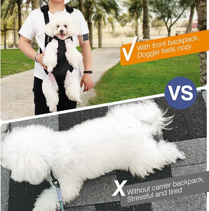Pawaboo Adjustable Dog Carrier Backpack, Pet Front Cat Carrier Bag - Image 6