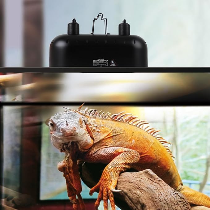 DXOPHIEX 15 inch Dual Reptile Light Fixture, Max 150W Dual Reptile Heat Lamp - Image 6